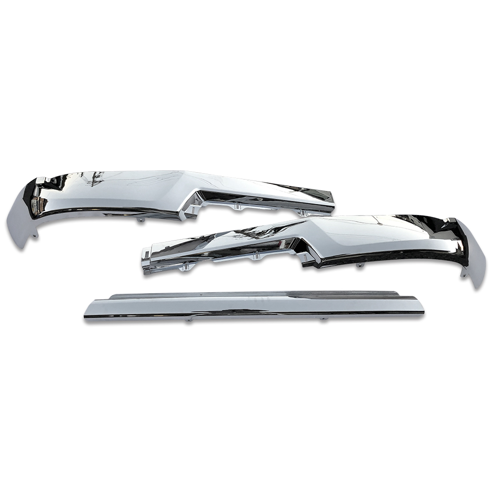 本州送料無料 日野 17 プロフィア H29.5~ フロント バンパー メッキ リップ スポイラー ハイタイプ 3分割 新品 H195mm 拍卖