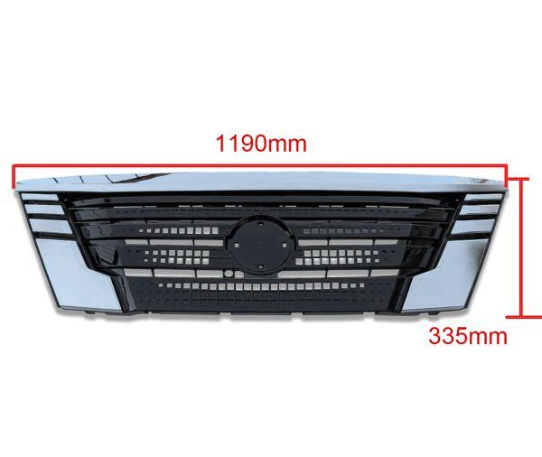 本州送料無料 キャラバン E26 後期 標準 /ナローフロント インナーブラック メッキ グリル拍卖