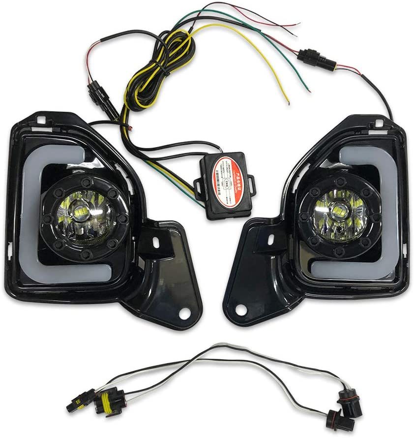 本州送料無料 200系 ハイエース 4型 5型 DX GL 標準 ワイド LED フォグ ランプ H11 8000K デイライト ウィンカー 連動 ハーネス付き拍卖