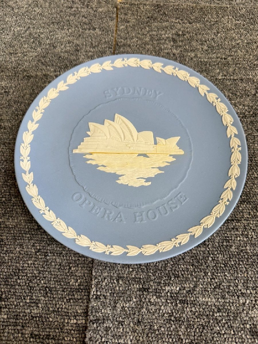 GA090185 WEDGWOOD ウェッジウッド ジャスパー SYDNEY シドニー OPERA HOUSE オペラハウス プレート皿 飾り皿拍卖