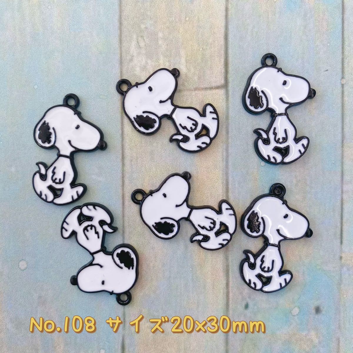 6個セット・チャーム ★スヌーピー3拍卖
