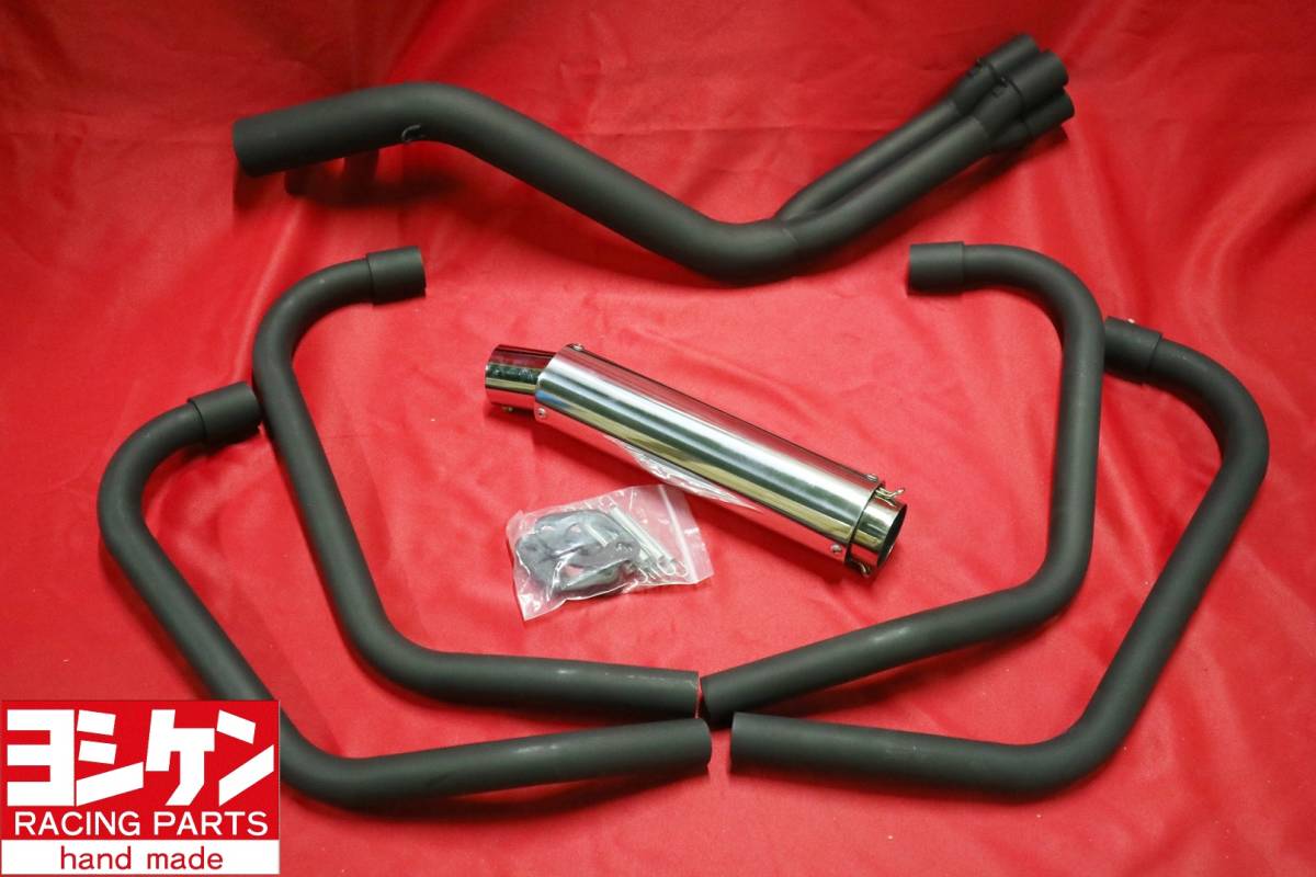 【送料無料】 ヨシケン ゼファー400X 6分割 マフラー 黒tin/ 4-2-1ガニマタ400カイZR400サイレンサー ブラックZ400FX Z400GP 拍卖