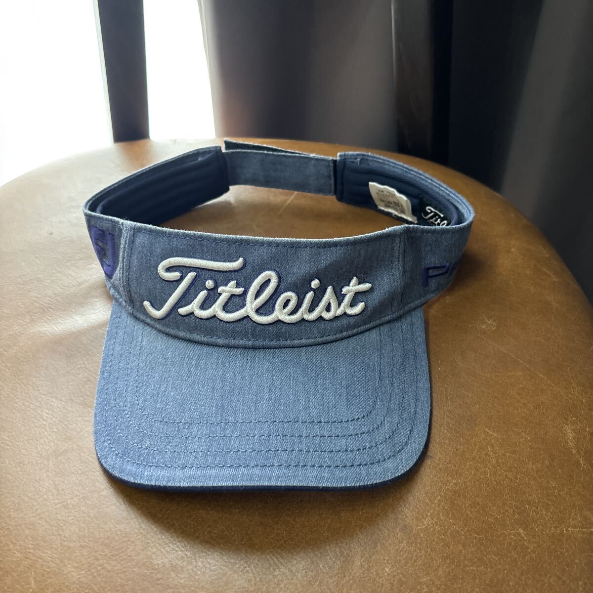 タイトリスト サンバイザー デニム調 インディゴ ゴルフウェア拍卖