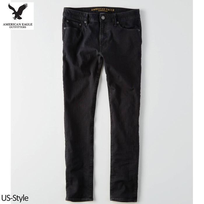 アメリカンイーグル メンズ ジーンズ スリム ブラック 26x28拍卖