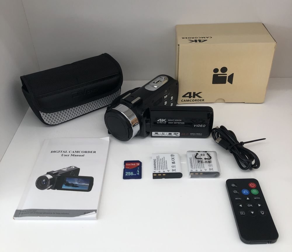 ●極美品 Better Life 4K ナイトビジョン ULTRA HD対応 ビデオカメラ ケース バッテリー リモコン付き拍卖