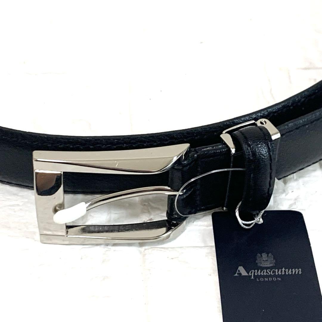 極美品 Aquascutum アクアスキュータム ベルト ブラック拍卖