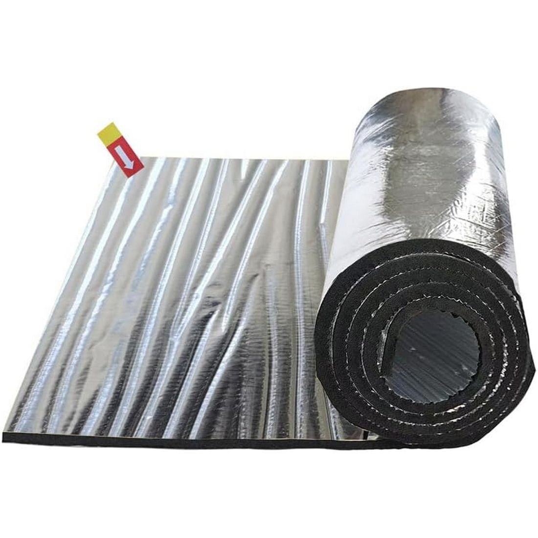 車用断熱マット 長さ5m*幅1m*厚み5mm 遮音防音材料 断熱マット ドア断熱 アルミ箔 フォーム シルバー拍卖