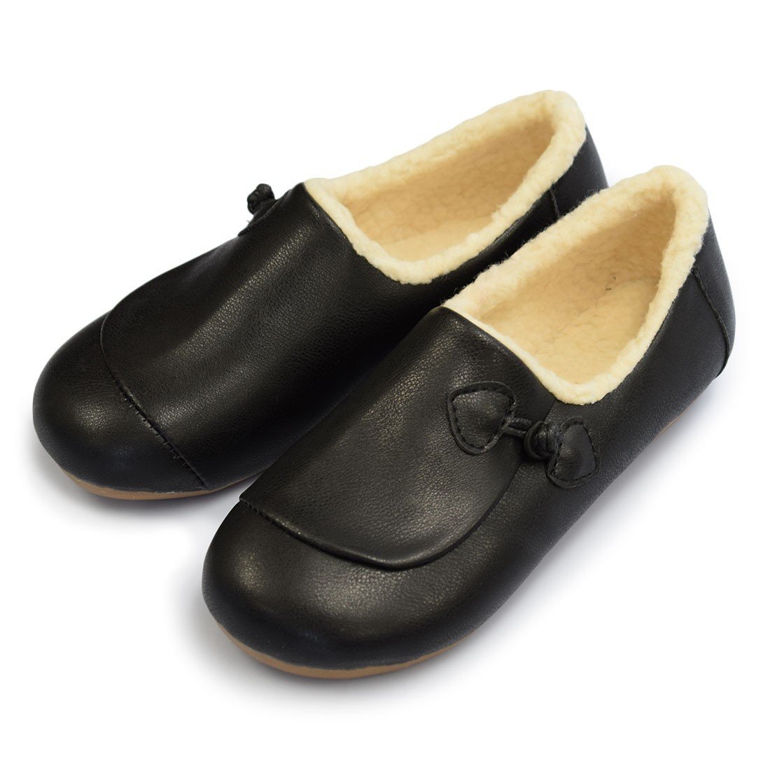 ボアスリッポン Sサイズ 23cm ブラック ローヒール 裏ボア レディース あったか 婦人靴 秋冬 日常着用拍卖