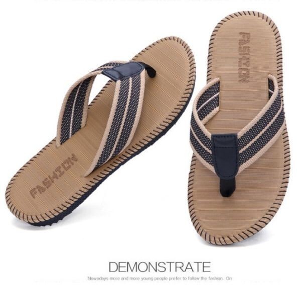 sa1【ベージュ 25.5-26cm】 サンダル メンズ おしゃれ PU レザー 革 合皮 シンプル トングサンダル ビーチサンダル 夏 人気 トレンド拍卖