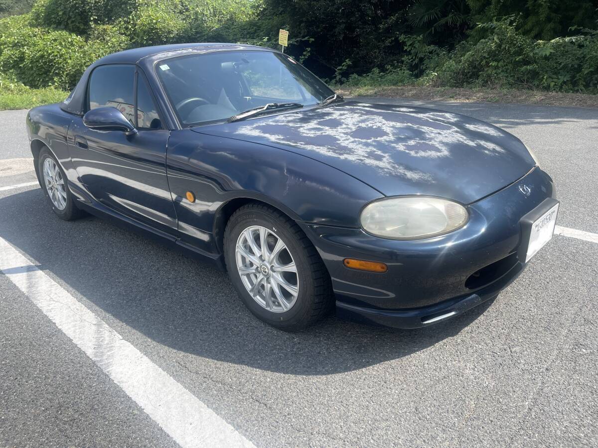 ■無事故車マツダNB8C前期型ロードスターRS6MTノーマル車15万8千km平成10年式トワイライトブルー広島レストアチューニングベースに拍卖