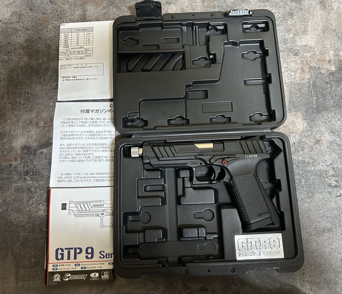 G&Gアーマメント GTP9 ガスブローバック GBB BLACKモデル 美品 ガスガン ハードケース付き拍卖