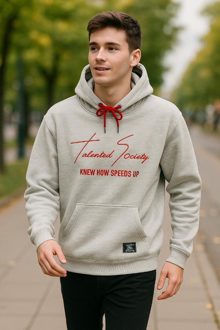 EASTEMPO パーカー Talented Societyプリント グレー Lサイズ 新品拍卖