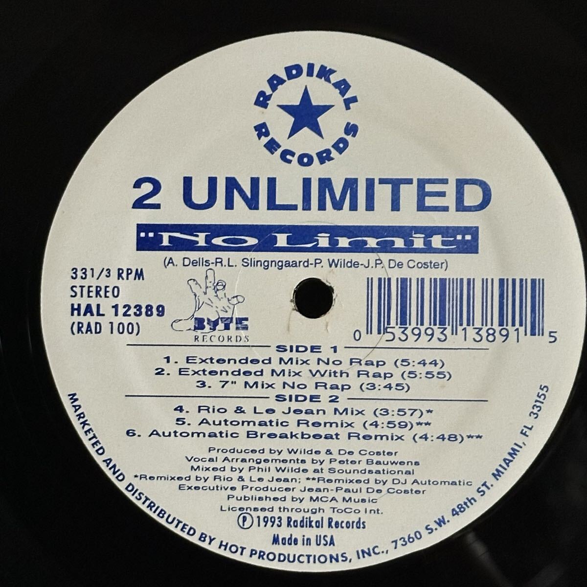 美盤《12'》 2 UNLIMITED / NO LIMIT拍卖
