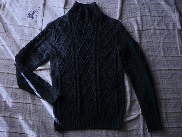 GAP★ヘビーウェイトケーブル編みコットンニット拍卖