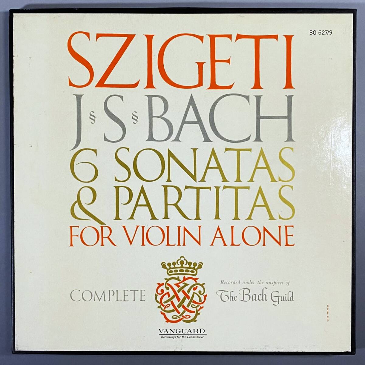 ★超絶レア 3LP全集【米Vanguard完全初出/マルーンラベル/深溝】ヨーゼフ・シゲティ『バッハ 無伴奏ヴァイオリン全曲』 Szigeti BG627/9 V拍卖