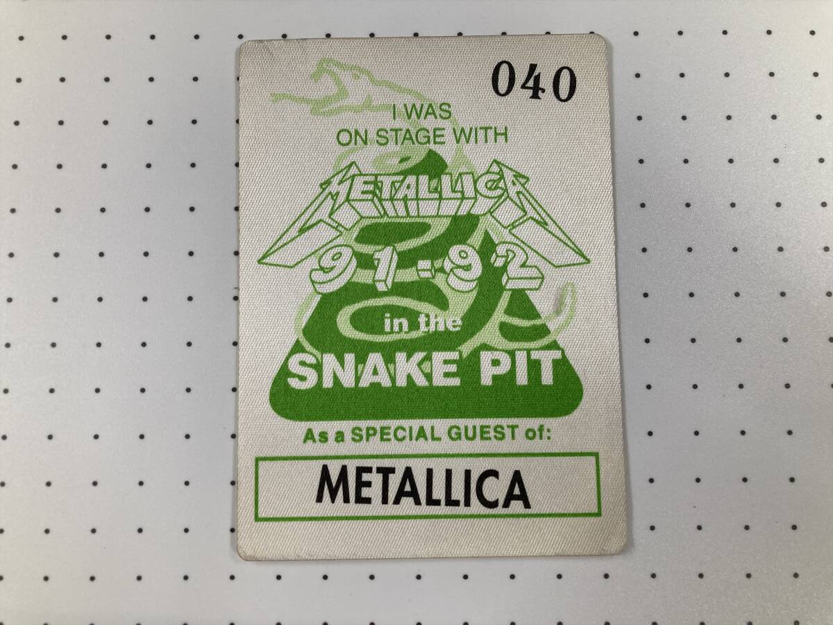 メタリカ METALLICA 91-92 in the SNAKE PIT パスポート? ステッカー?拍卖