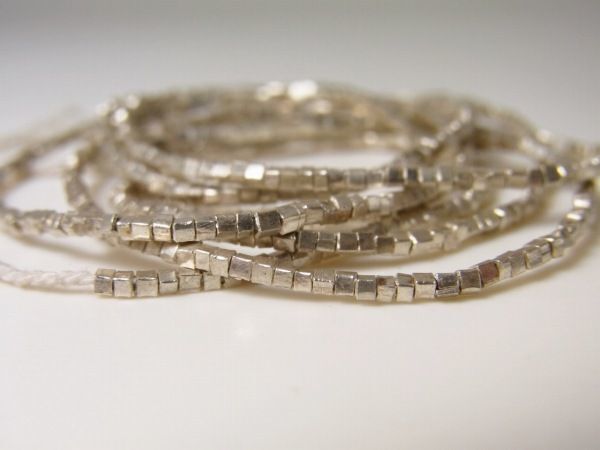 ◆極小カレンシルバースクエア30粒◆ハンドメイドとんぼ玉SV925拍卖