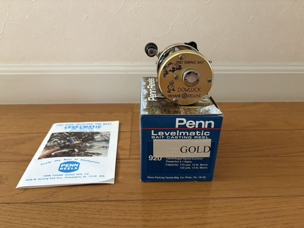 レア美品道楽《dowluck》YAMANE DELUXE REEL《山根デラックスリール》PENNレベルマチックゴールド拍卖