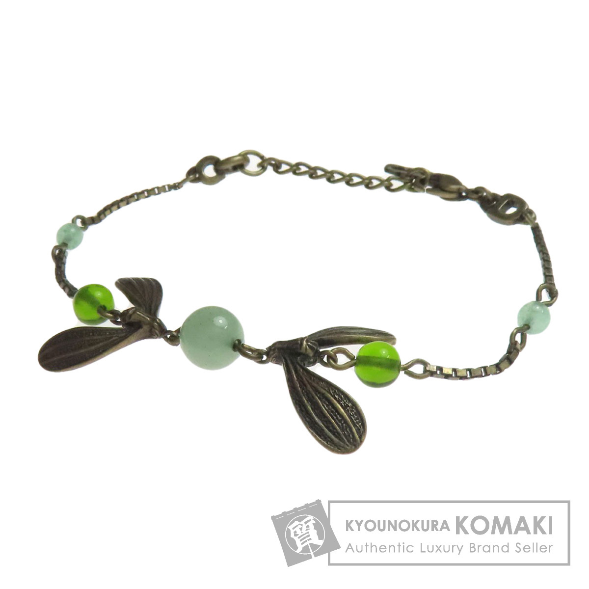 CHRISTIAN DIOR クリスチャンディオール ヤドリギモチーフ ブレスレット 金属製 レディース 中古拍卖