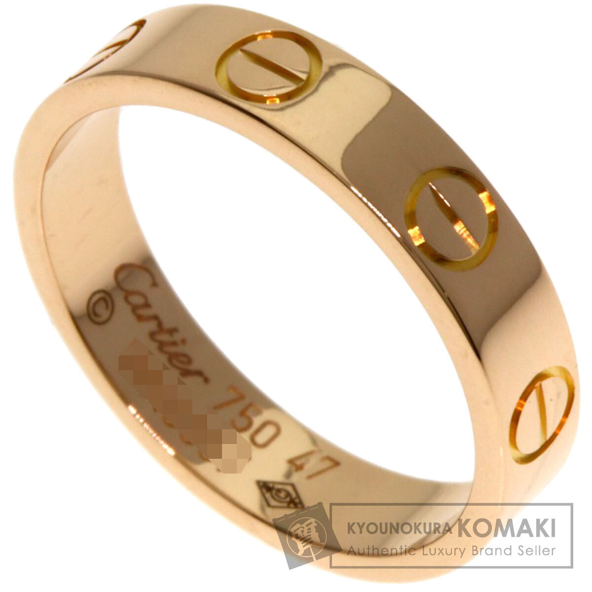 CARTIER カルティエ ミニラブリング #47 リング・指輪 K18ピンクゴールド レディース 中古拍卖