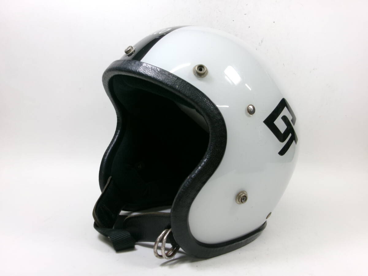 70s BUCO GT ジェットヘルメット 黒 x 白 目深加工済み M★ オリジナル 70年代 ブコ ENDURO DRAGGIN FURY アーサーフルマー BELL 500TX拍卖