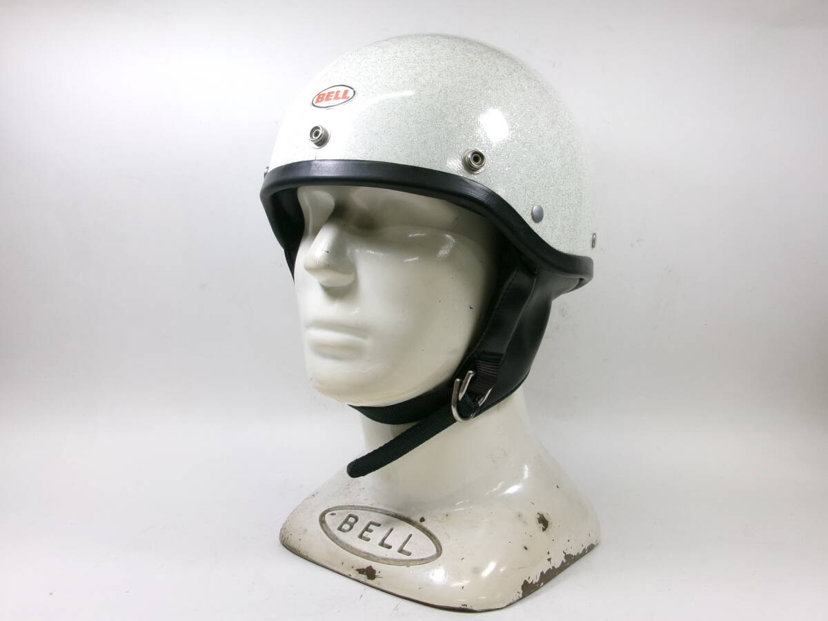 Sシェル! 60s BELL SHORTY ハーフヘルメット 6 7/8 目深加工済み M ★ 60年代 BELL 500TX McHAL BUCO ナックルヘッド パンヘッド ショベル拍卖
