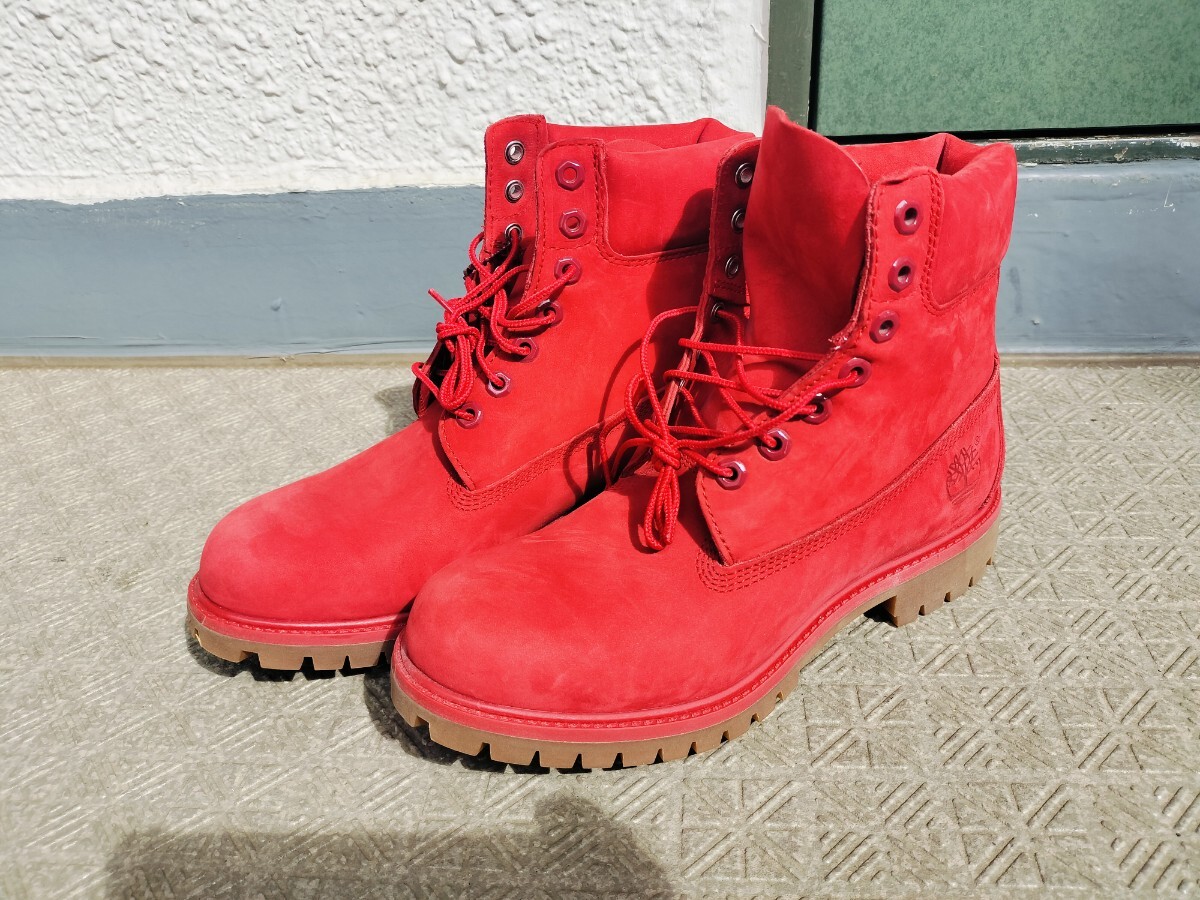 【新品】Timberland 6inch PREMIUM BOOT 7/2 25.5cm ティンバーランド 6インチ プレミアムブーツ ウォータープルーフ 赤拍卖