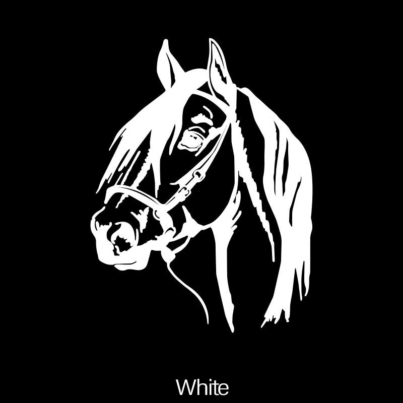 デカール 馬の横顔 車用 シール 28cm ホワイト 白 ビニール 防水 貼り付け バイク用 窓用 ノートパソコン 動物 アニマル ステッカー t8752拍卖