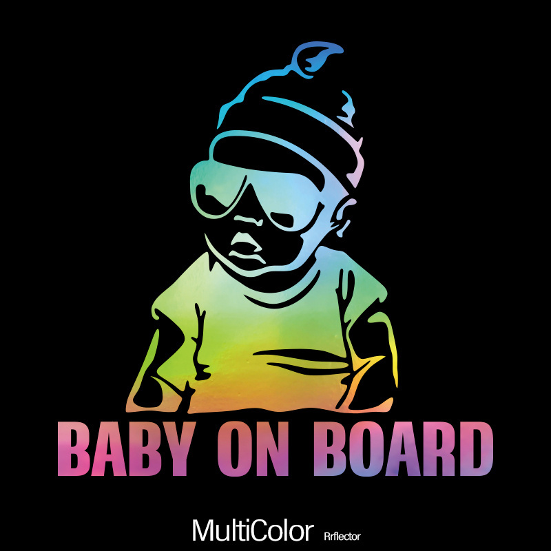 デカール 赤ちゃんが乗っています BABY ON BOARD 車用 シール 18cm カラフル レインボー ビニール 防水 インテリア 窓用 ステッカー t8768拍卖