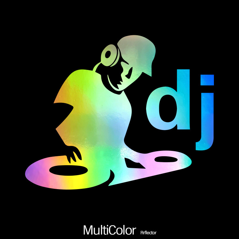 デカール クラブDJ 車用 シール 19cm カラフル レインボー ビニール 防水 おしゃれ かわいい バイク用 ノートパソコン ステッカー t8773拍卖