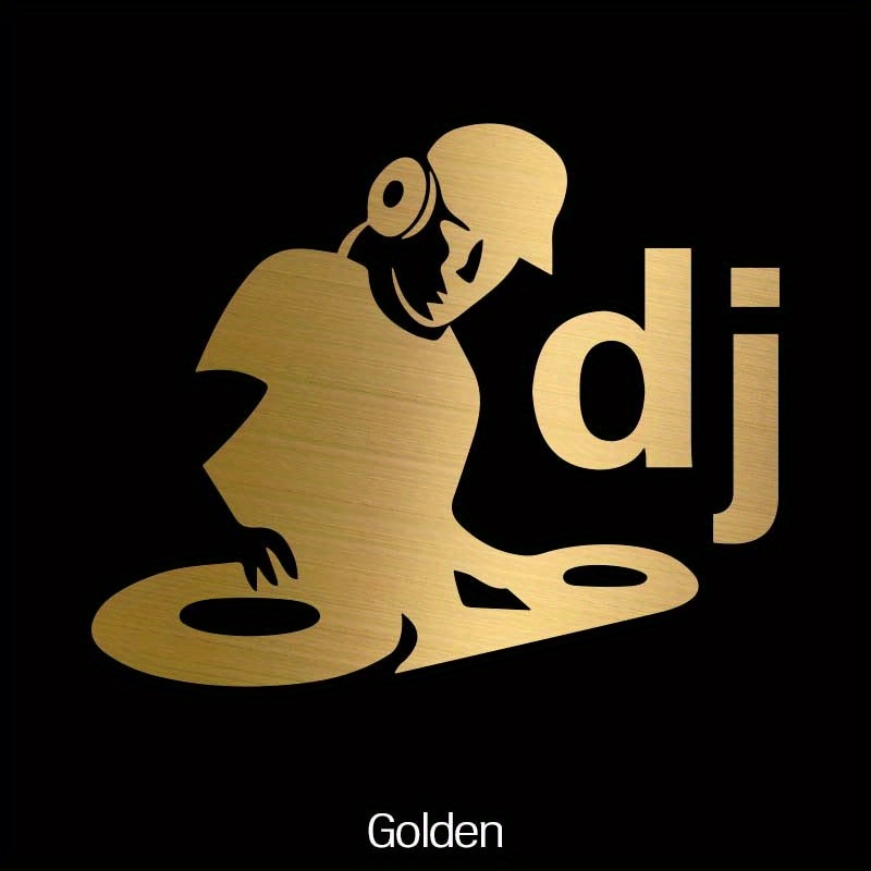デカール クラブDJ 車用 シール 19cm ゴールド 金色 ビニール 防水 貼り付け インテリア バイク用 窓用 ノートパソコン ステッカー t8774拍卖