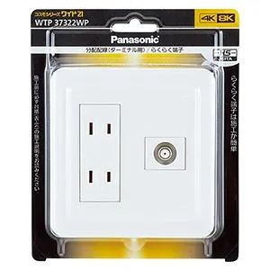 パナソニック WTP37322WP テレビターミナル・コンセントセット JAN 4549980266861 HAzaiko 4gatu拍卖