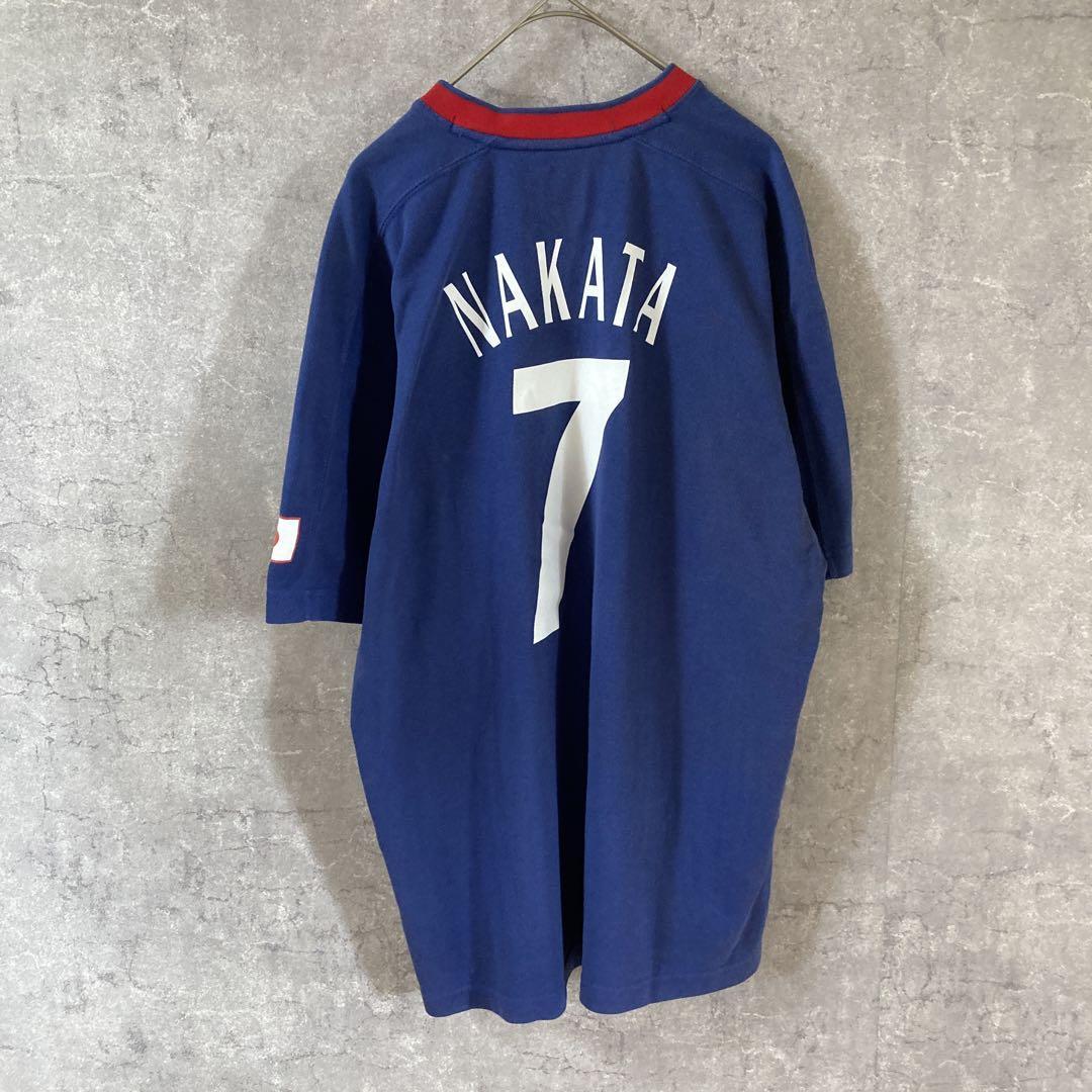 サッカー日本代表 NAKATA 7番 ユニフォーム tシャツ 90年代モデル M拍卖