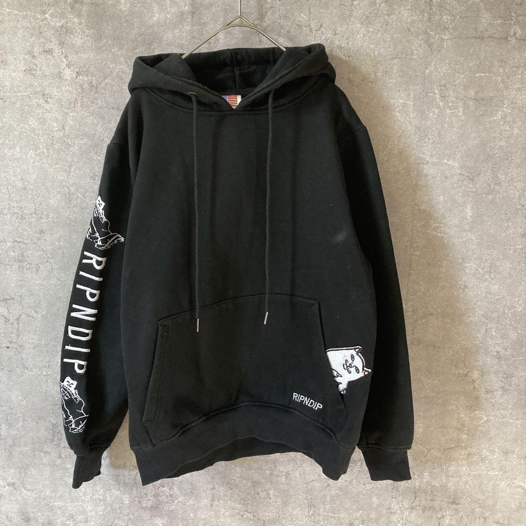 【LA MADE】RIPNDIP リップンディップ 黒 プルオーバーパーカー拍卖