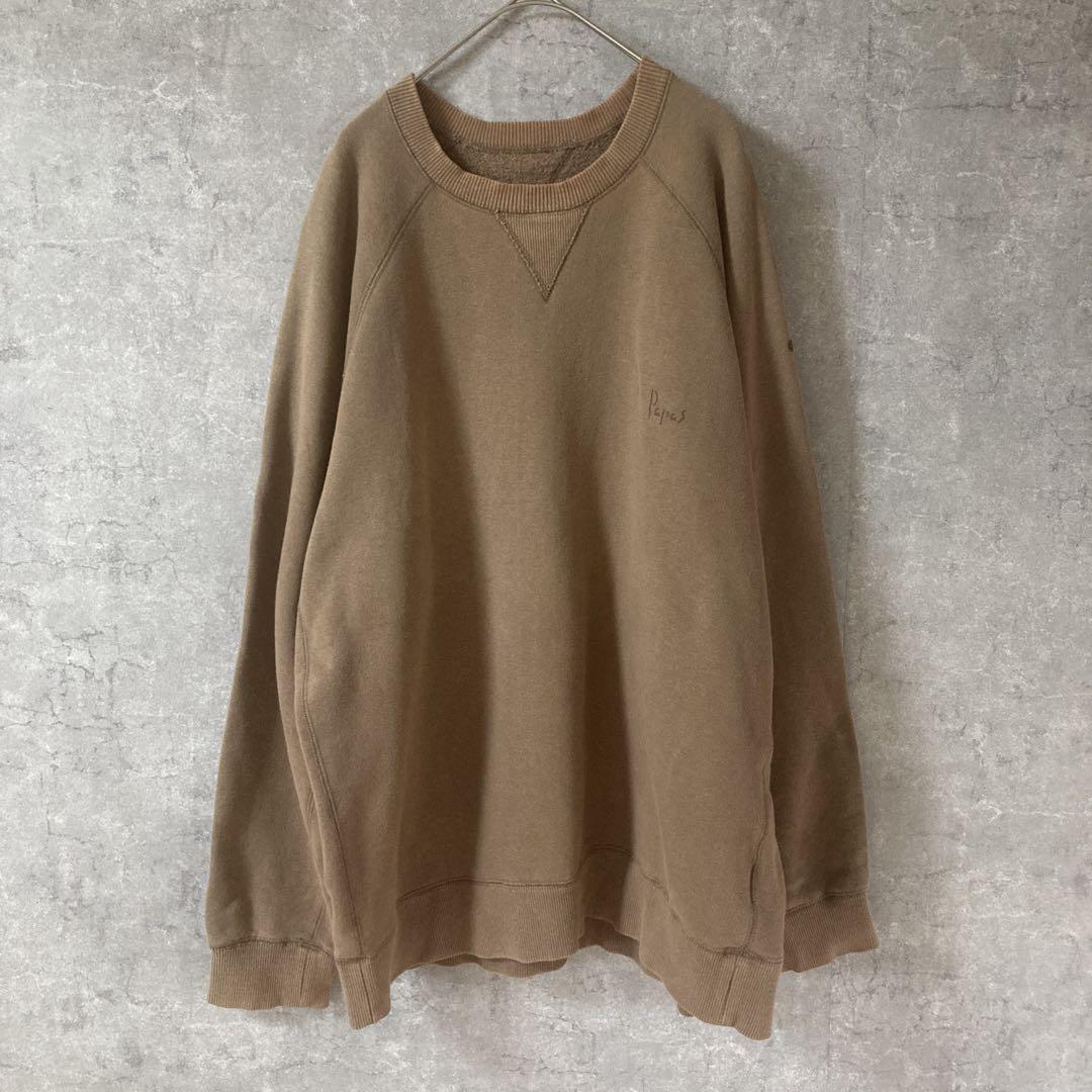 【Papas】80s 90s オールドパパス ラグランスリーブ スウェット LL拍卖