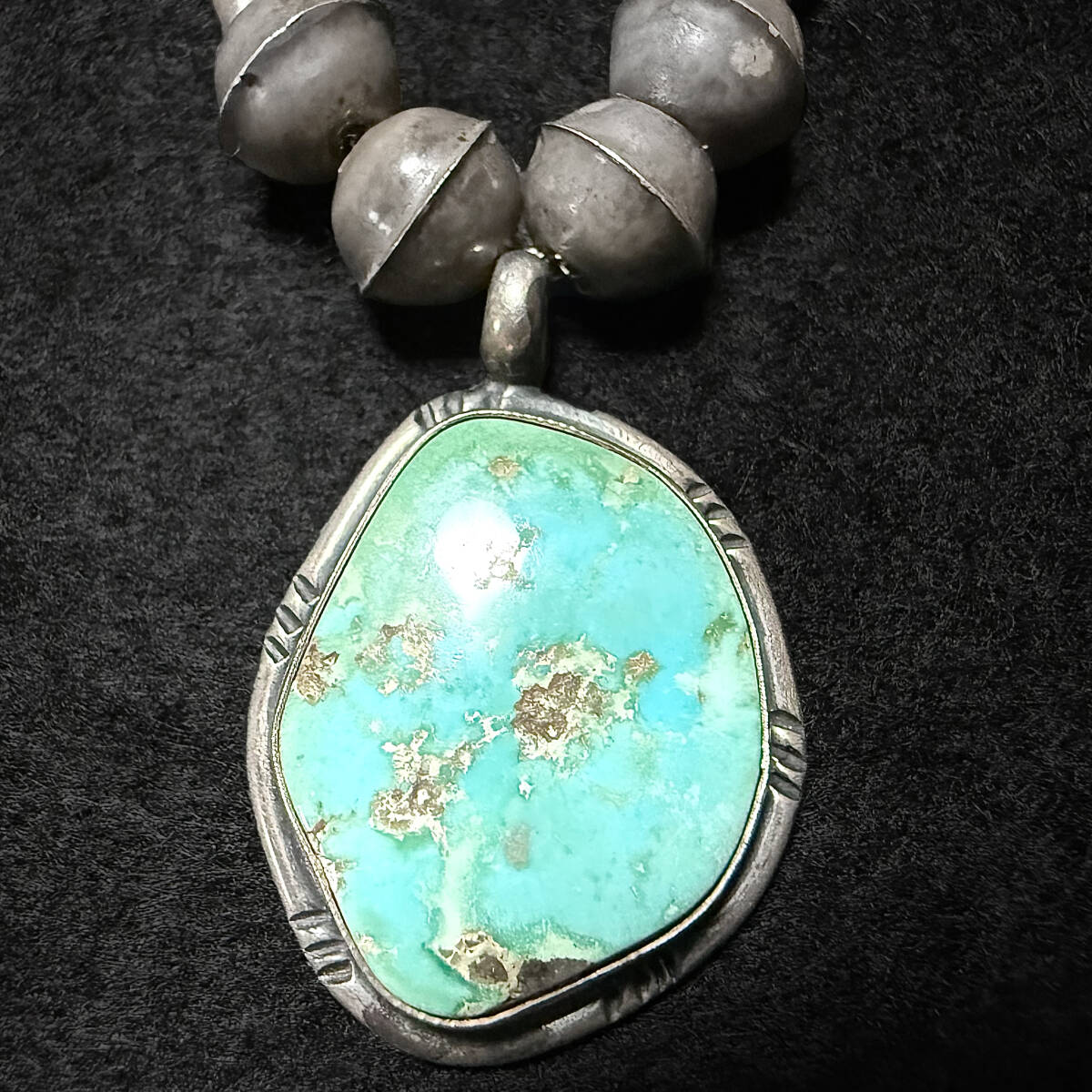 超希少! 故 Joe Quintana ジョー キンタナ ビンテージ ターコイズ ペンダントトップ インディアンジュエリー old pawn patania Navajo Hopi拍卖