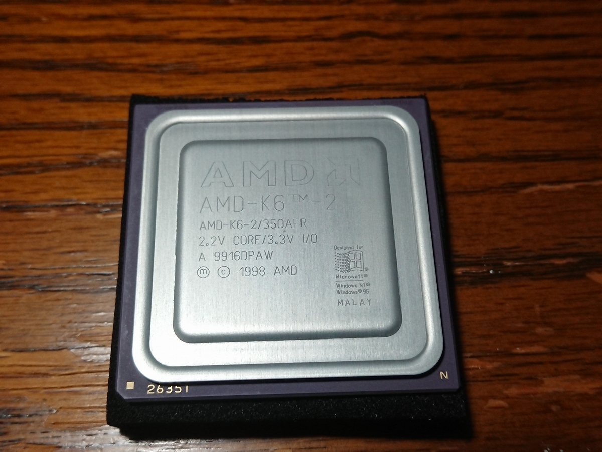 AMD K6-2 350MHz 動作OK AMD-K6-2/350AFR拍卖