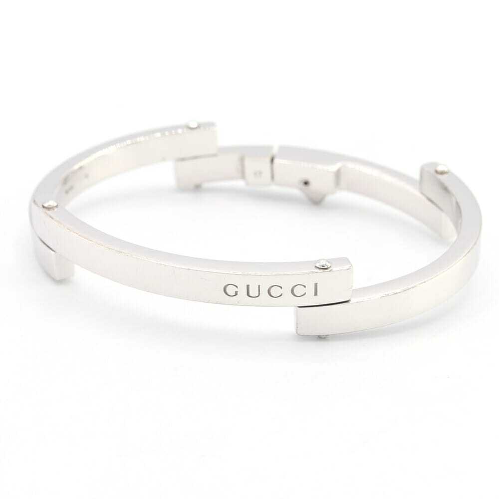 グッチ ブレスレット SV スターリングシルバー925 サイズ17 中古 腕輪 バングル アクセアリー ロゴ レディース メンズ拍卖