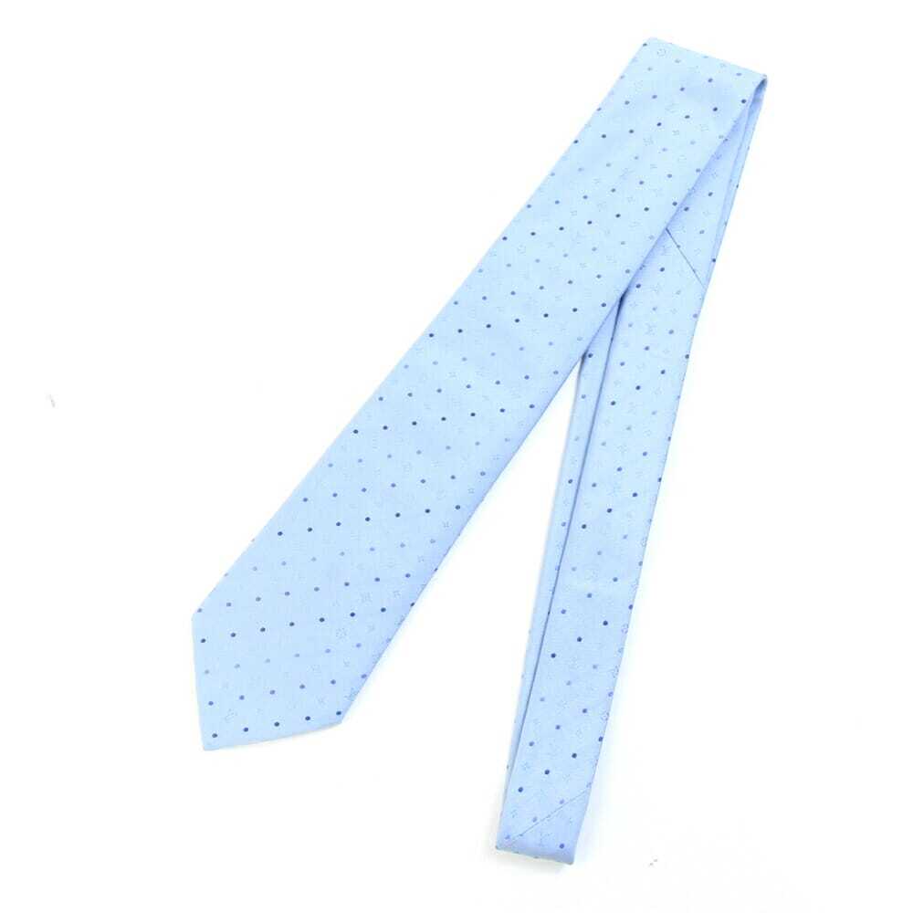 ルイヴィトン ネクタイ M73191 ライトブルー シルク100% 中古 スーツ ビジネス フォーマル ドット LVロゴ メンズ拍卖