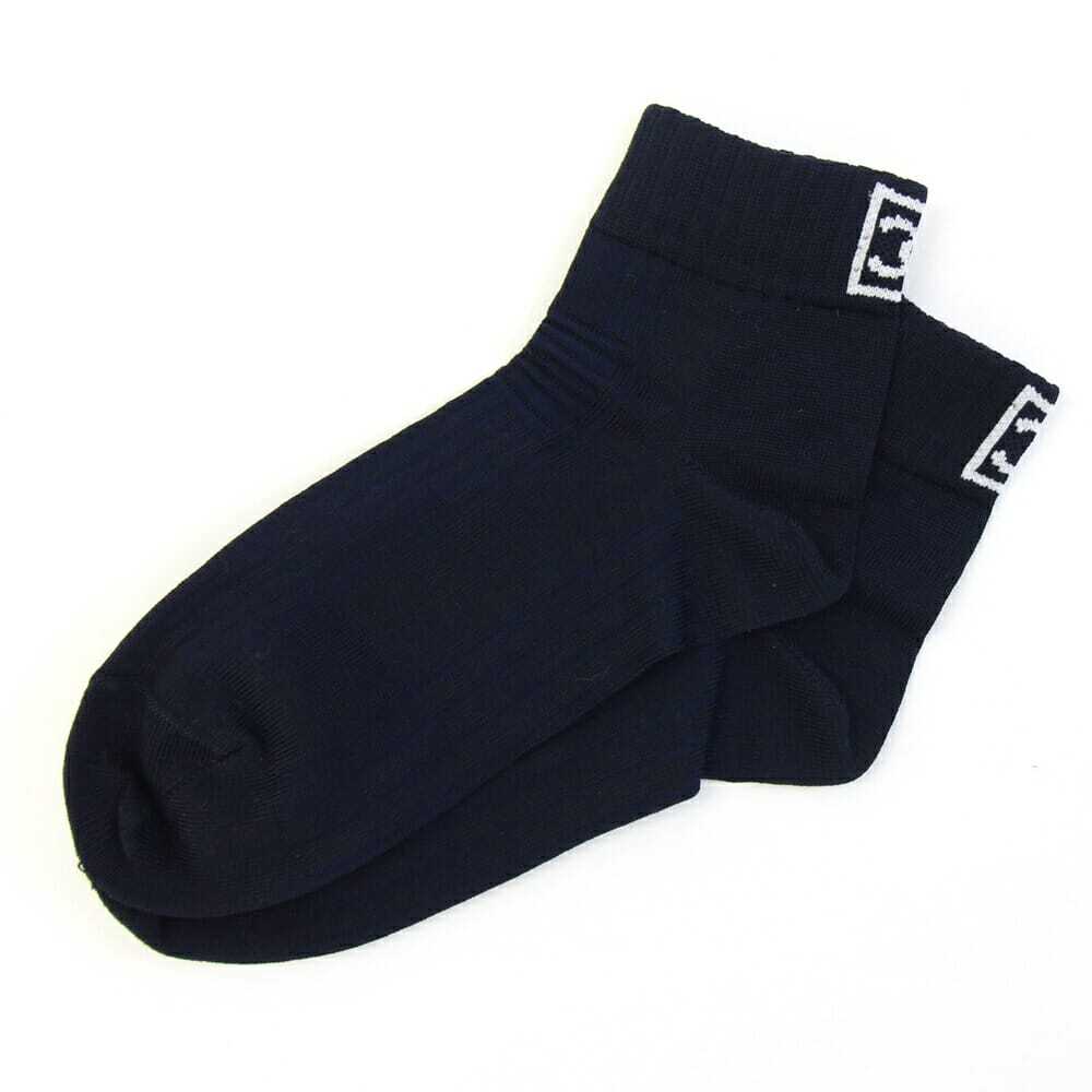 シャネル ソックス ネイビー ブラック コットン ポリアミド 新品 未使用 靴下 ショートソックス ココマーク レディース拍卖