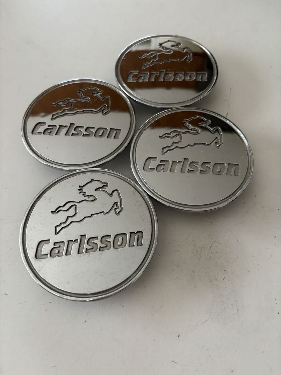 【98】 Carlsson カ-ルソン アルミホイ-ル用センタ-キャップ 金属製 4枚 72mm拍卖