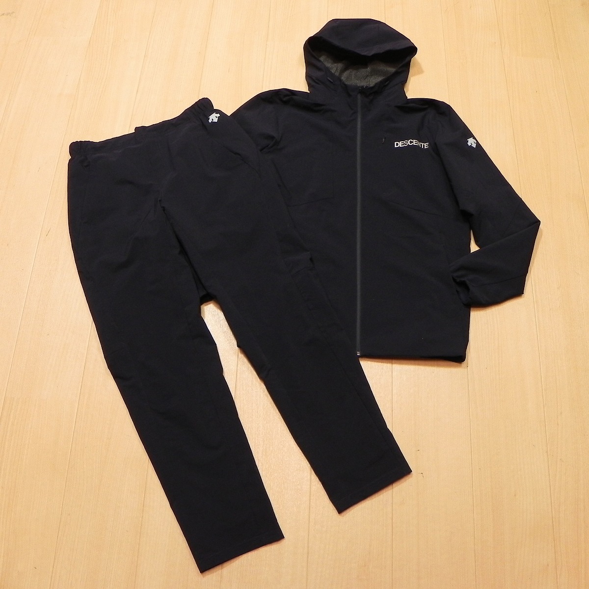 ★ DESCENTE デサント DX-C1180XB ヒートクロスジャケット パンツ メンズS ネイビー 上下セット セットアップ 中古 古着 ★a拍卖