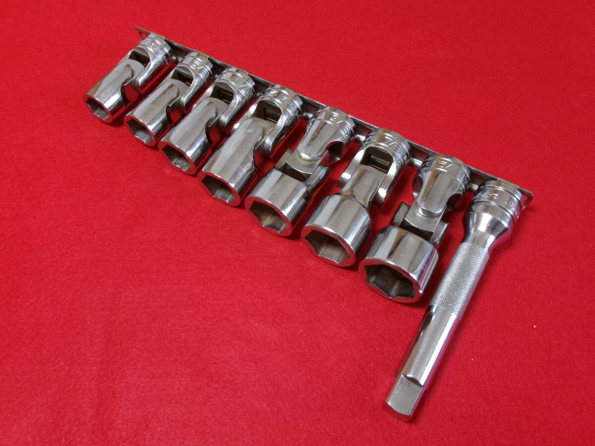 スナップオン Snap-on 差込1/2sq (12.7mm) インチサイズ ユニバーサル ソケット エクステンションバー 8個セット SU18~SU30 SXK5 6角 拍卖