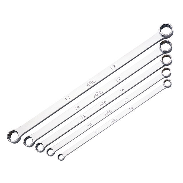 未使用 未開封 マックツール MAC TOOLS ロングストレートメガネ 5本セット 8mm~19mm SBHFM52PA メガネレンチ拍卖