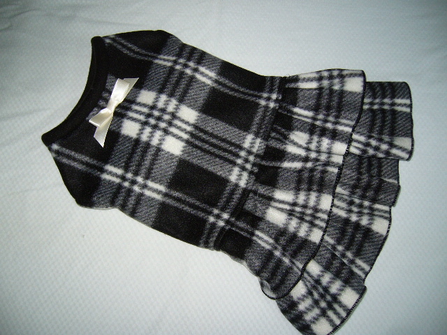 MDダックス等白黒タータンフリースワンピ拍卖