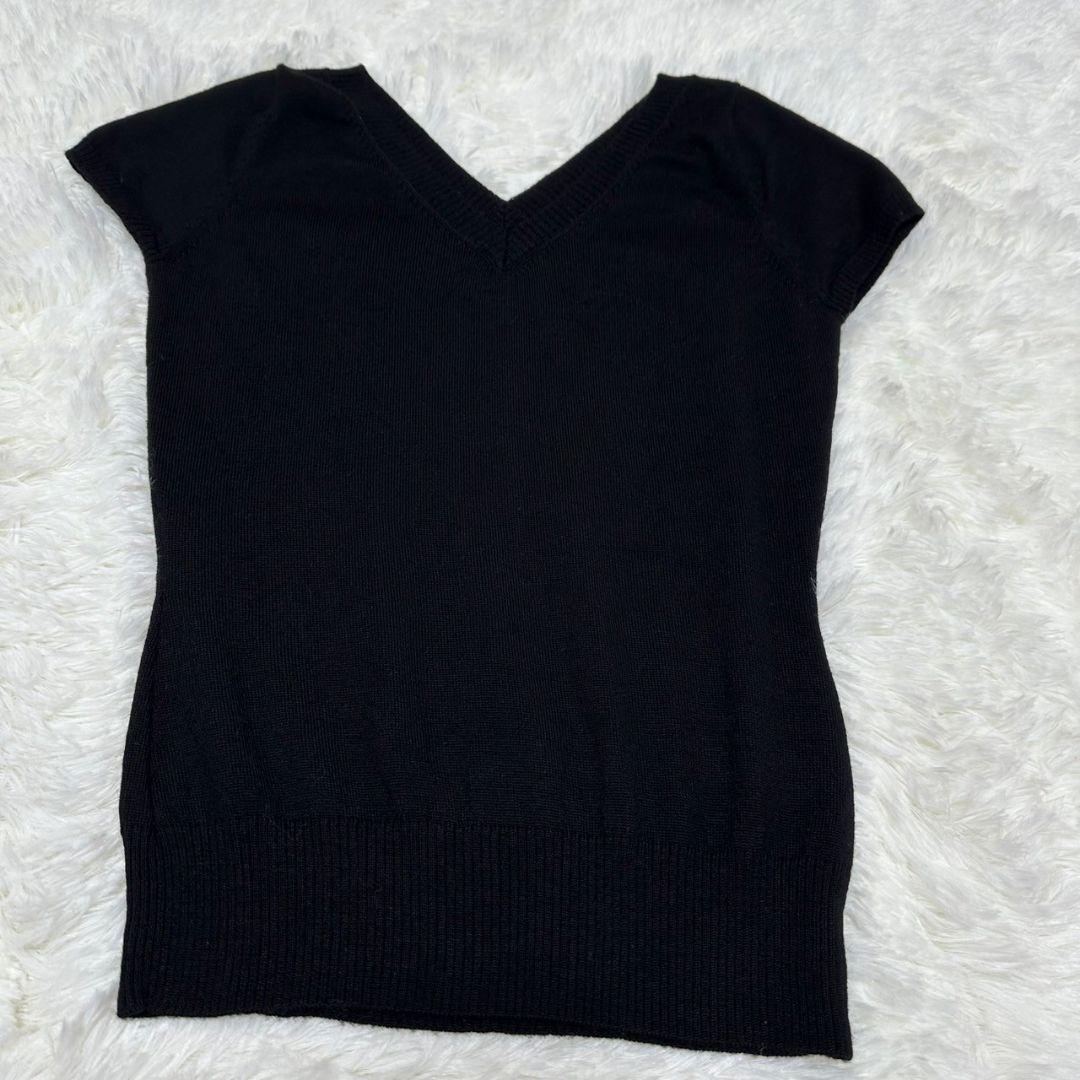 【クードシャンス】/Vネック/半袖ニット/M/ワールド/拍卖