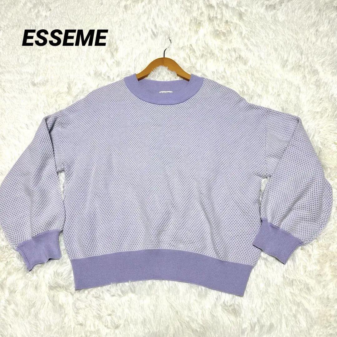 【エシーム】/トレーナー/(L)/トップス/ESSEME/薄紫/混合/古着拍卖
