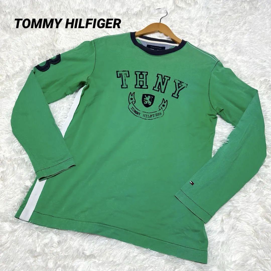 【トミーヒルフィガー】/THNY/長袖カットソー/(M)/緑/グリーン/トップス拍卖