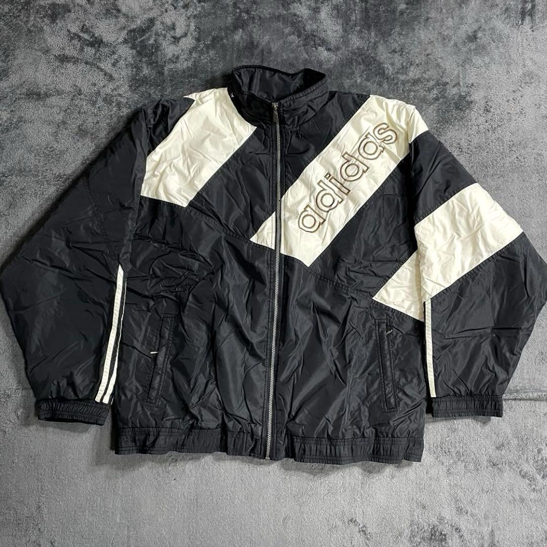 90s adidas アディダス 中綿 ナイロンジャケット ビッグパフォーマンス拍卖