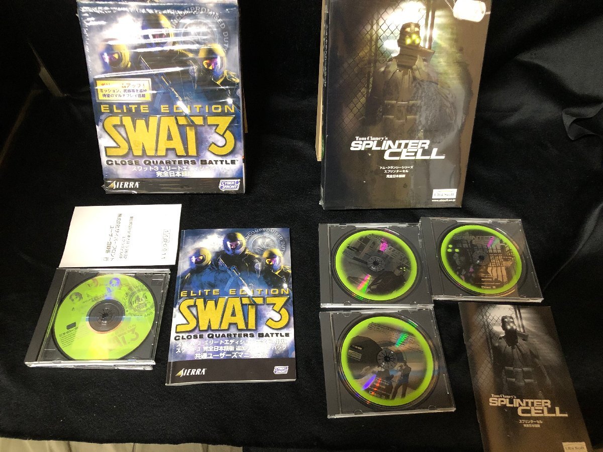 25B153 送料無料 Windows PCゲームソフト SWAT3 SPLINTER CELL トム クランシーシリーズ 等 2点 まとめて 長期保管品 ジャンク 中古品拍卖